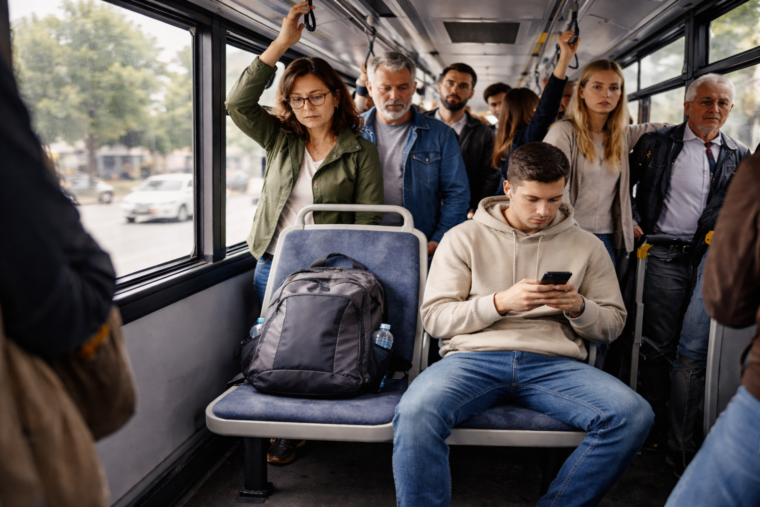 To seter på en billett.